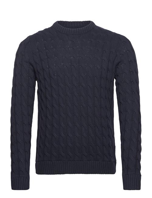 Onskicker Life Reg 3 Cable Crew Knit ONLY & SONS Navy