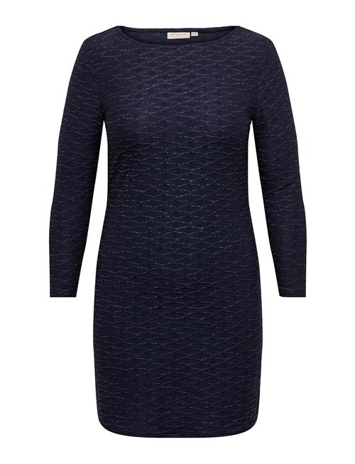 ONLY Carmakoma Carastra L/S V-Neck Glitter Dress Jrs Bf ONLY Carmakoma Blue