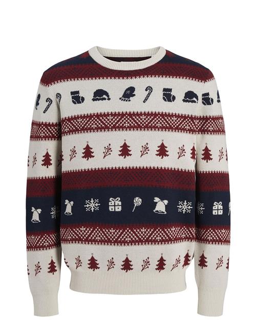 Jack & Jones Jjxmas Snowball Knit Crew Neck Jack & J S Cream