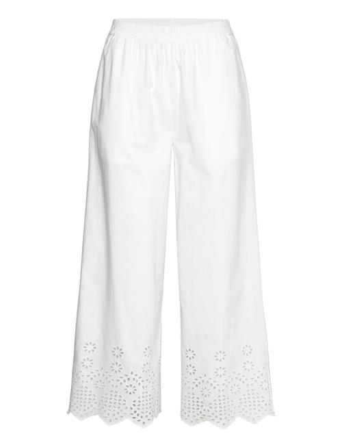 Rosemunde Cotton Trousers W/ Embroidery Rosemunde White