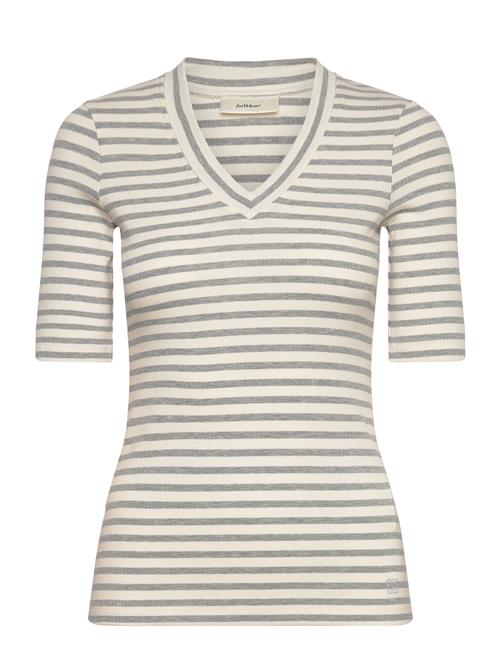 Se InWear Dagnaiw Striped V-Neck Mix Ss InWear Grey ved Booztlet