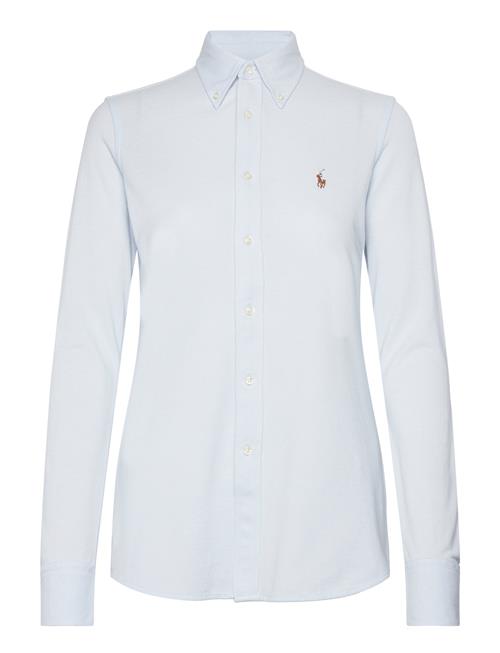 Slim Fit Knit Cotton Oxford Shirt Polo Ralph Lauren Blue