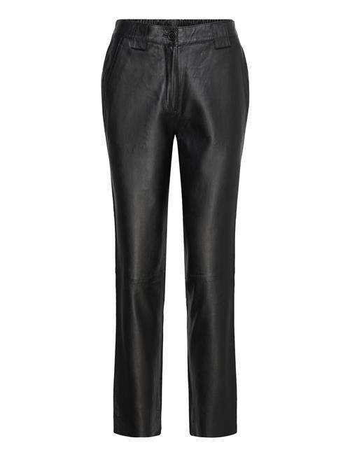 Se DEPECHE Biancadep Straight Fit Leather Pants DEPECHE Black ved Booztlet