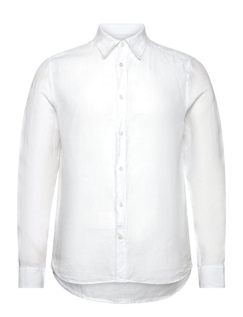 J. Lindeberg Slim Ls Linen Melange Shirt J. Lindeberg White