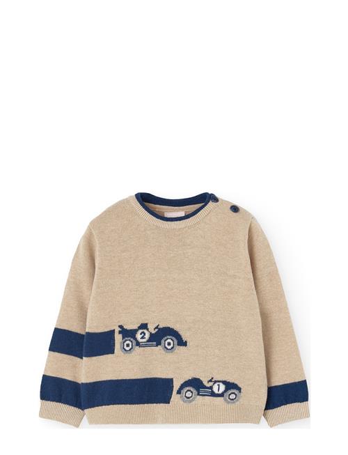 Boboli Knitwear Pullover For Baby Boy -Bci Boboli Beige