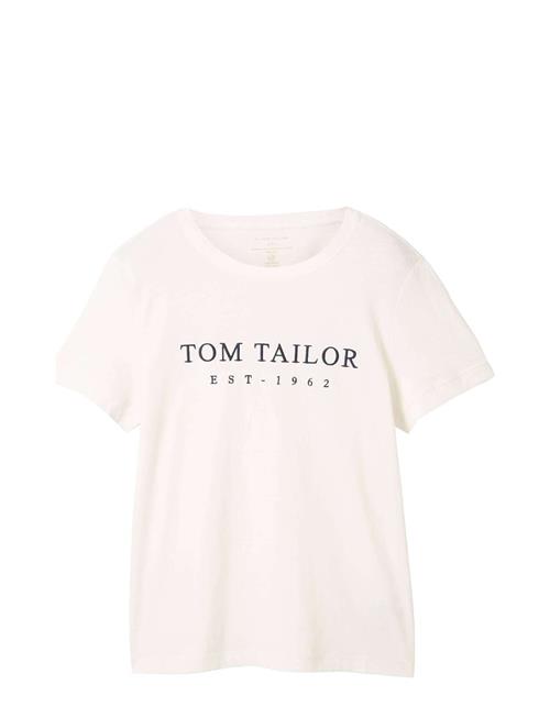 Se Tom Tailor T-Shirt Logo Print Tom Tailor White ved Booztlet