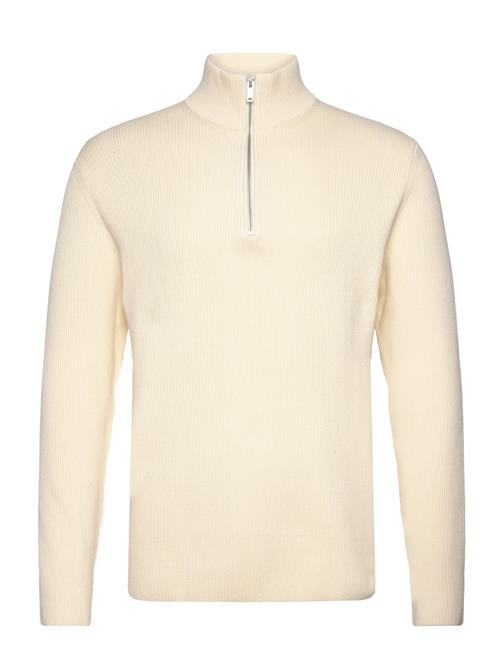 Half Zip Rib Knit Lindbergh Cream