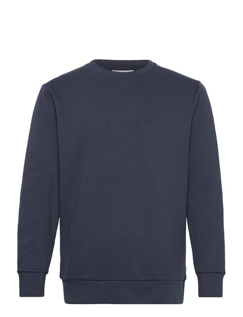 Lindbergh O-Neck Brand Carrier Sweatshirt Lindbergh Navy