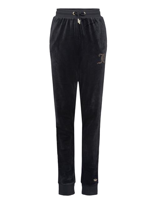 Luxe Diamante Velour Slim Joggers Juicy Couture Black