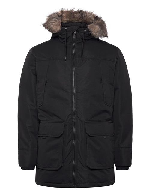 Jack & Jones Jjeconstruct Faux Fur Parka Sn Jack & J S Black