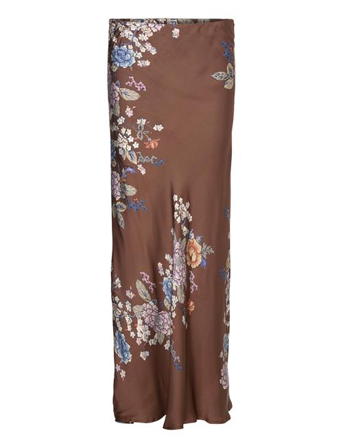 Satin Maxi Skirt By Ti Mo Brown