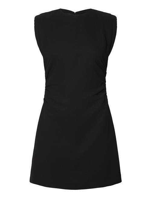 Mango Short Dress With Draped Detail Mango Black