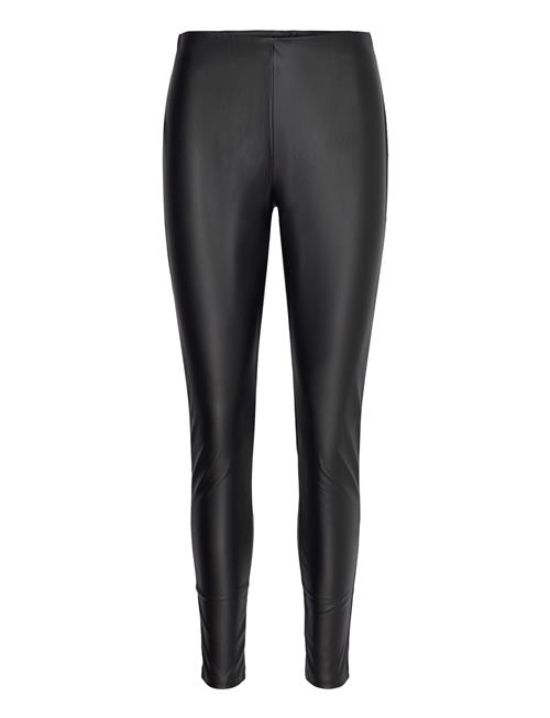 Mango Leather-Effect Leggings Mango Black