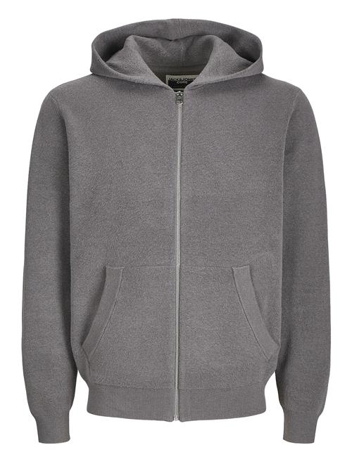 Jack & Jones Jcocaleb Knit Zip Hoodie Bf Jack & J S Grey