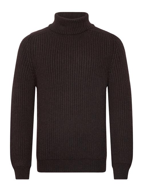 Roni High Collar Sweater-Dark Brown Edwin Black