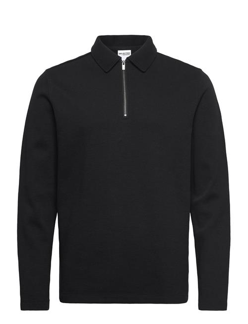 Selected Homme Slhmarc Rib Ls Polo Selected Homme Black