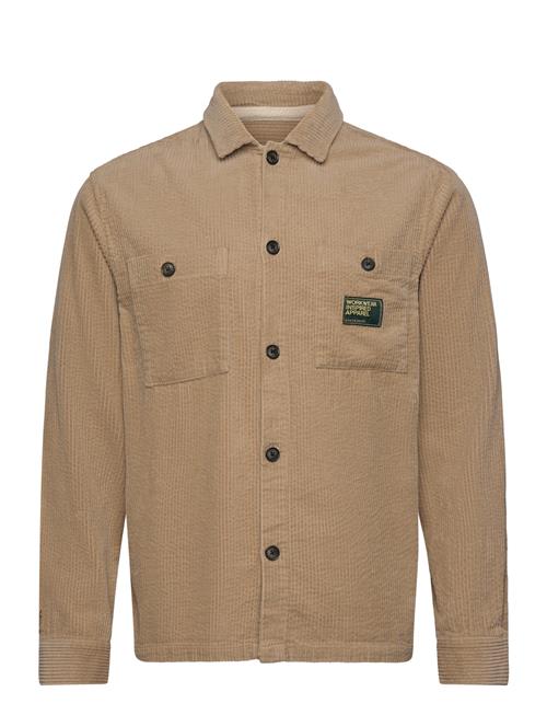 Aktheo Cord L/S Overshirt Anerkjendt Beige