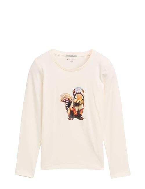 Tom Tailor Photo Printed Longsleeve Tom Tailor Cream