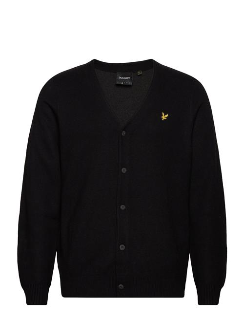 Lyle & Scott Double Knit V Neck Cardigan Lyle & Scott Black