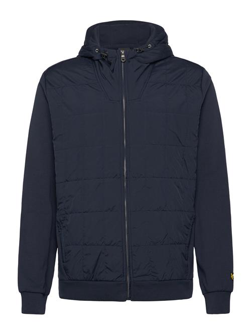 Lyle & Scott Hybrid Quilted Zip Through Hoodie Lyle & Scott Navy