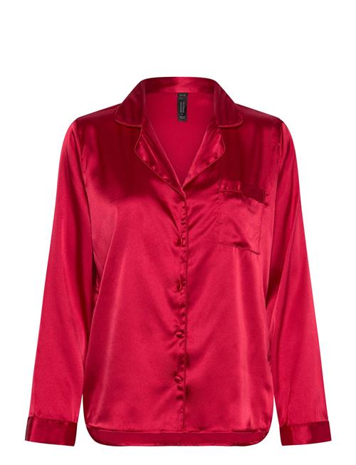 Hunkemöller Satin Long-Sleeved Jacket Hunkemöller Red