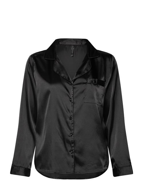 Hunkemöller Satin Long-Sleeved Jacket Hunkemöller Black