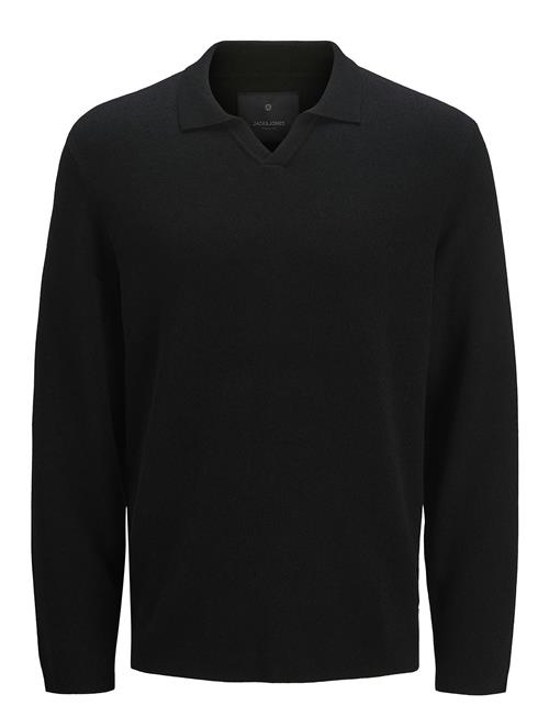 Jack & Jones Jprwason Knit Split Neck Styd Aw24 Jack & J S Black