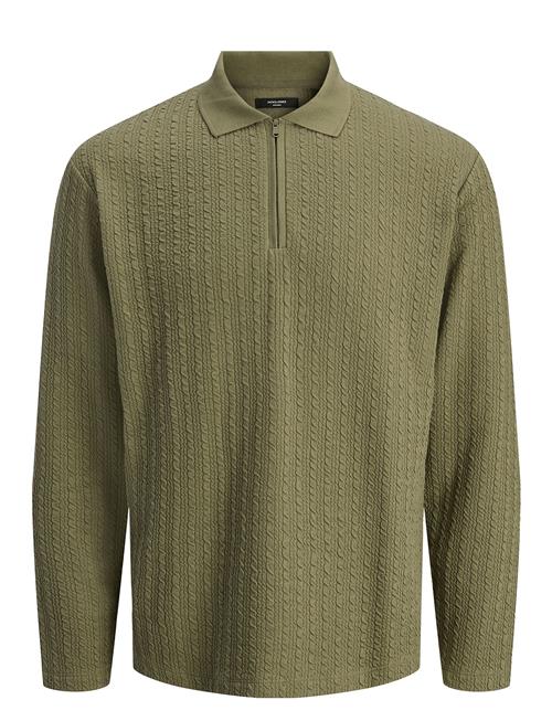 Jack & Jones Jprblaethan Ls Zip Polo Styd Aw24 Jack & J S Green