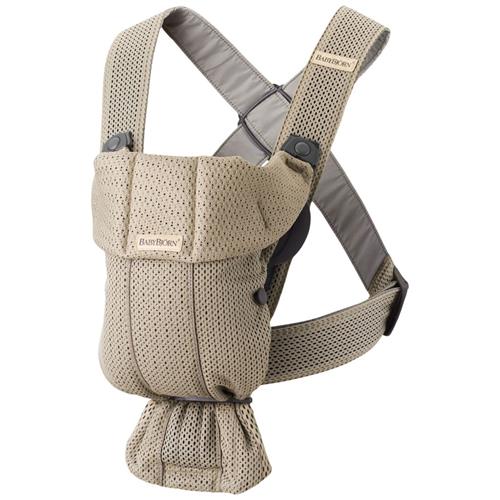 BabyBjörn Mini 3D Mesh Bæresele Grey Beige | Beige | 0-3