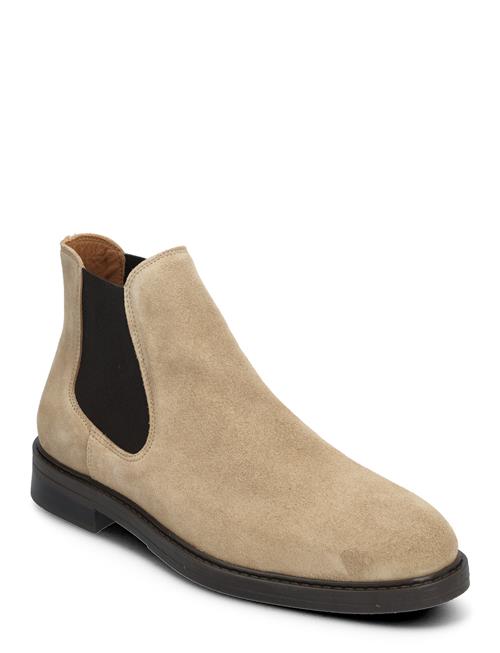 Selected Homme Slhblake Suede Chelsea Boot Selected Homme Beige