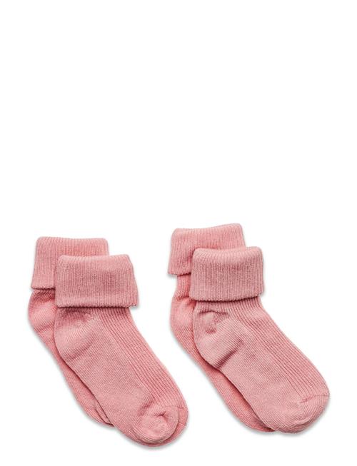 Baby Rib Sock W. Fold Minymo Pink