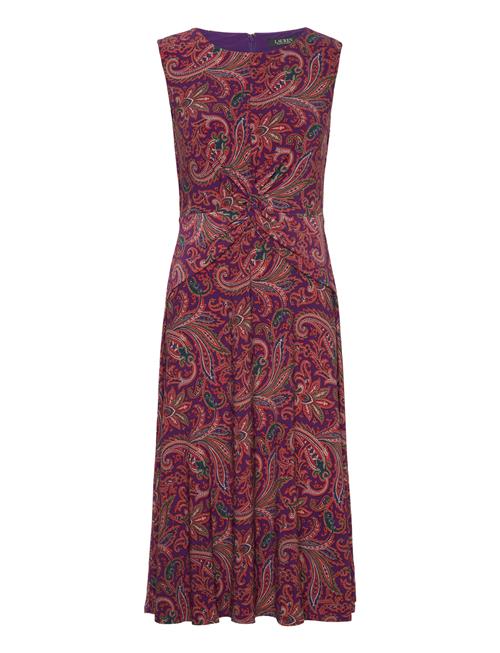 Lauren Ralph Lauren Paisley Twist-Front Jersey Dress Lauren Ralph Lauren Red