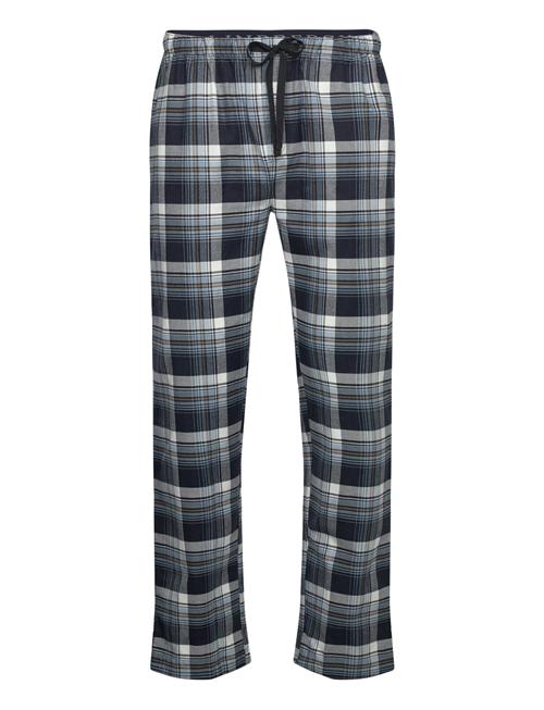 Checked Brushed Pyjama Pants Lindbergh Blue