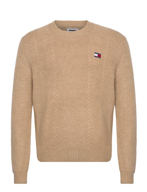 Tommy Jeans Tjm Slim Cable Knit Cneck Tommy Jeans Beige