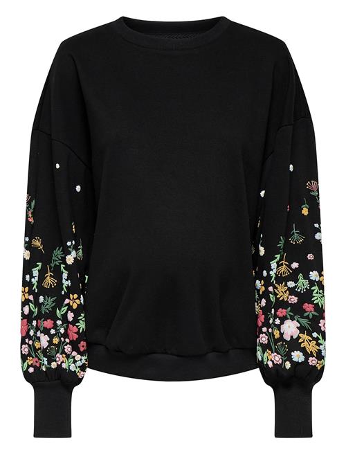 Only Maternity Olmbrooke L/S O-Neck Flower Swt Only Maternity Black