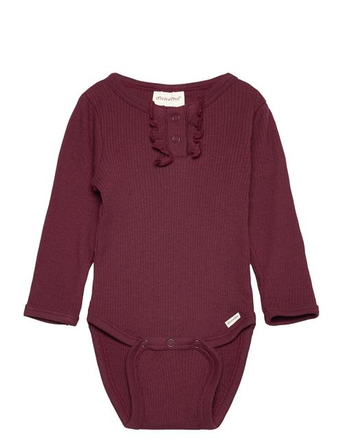 Minymo Body Ls Rib Minymo Burgundy