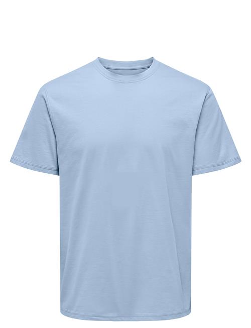 Onsmax Life Reg Ss Stitch Tee Noos ONLY & SONS Blue