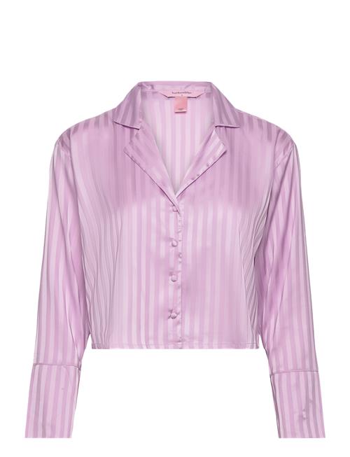 Hunkemöller Jacket Ls Satin Jacquard Hunkemöller Purple