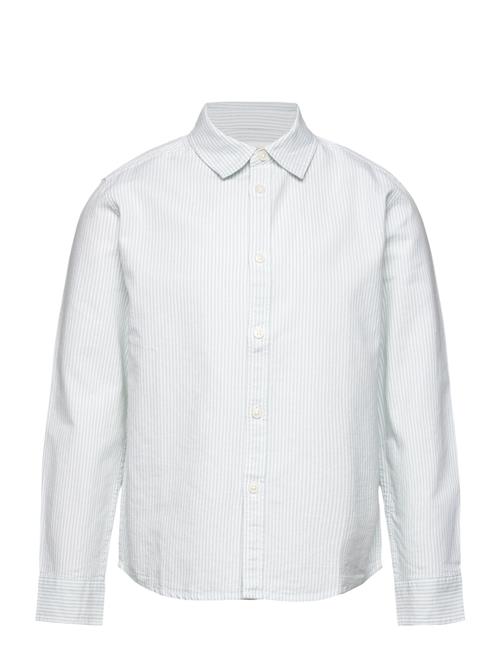 Mango Striped Oxford Shirt Mango Blue