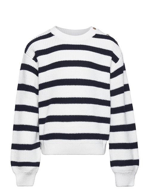 Knit Striped Sweater Mango White