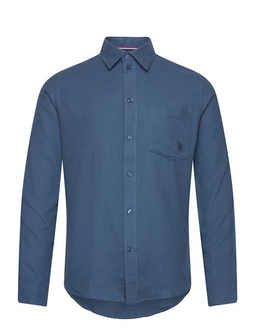 U.S. Polo Assn. Kim Reg Flannel Uspa M Shirt U.S. Polo Assn. Blue