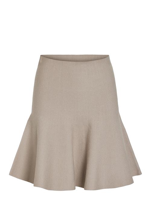 Vila Vizarah Hw Skater Skirt/Ka Vila Beige