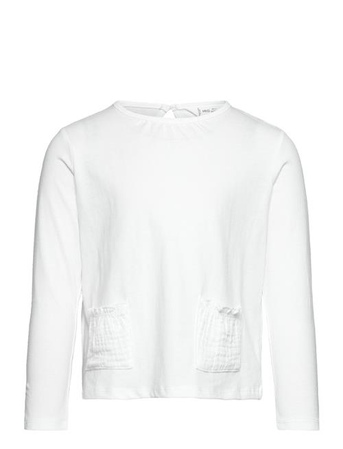 Long-Sleeved T-Shirt With Pockets Mango White