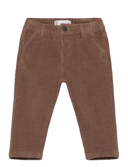 Mango Cotton Corduroy Trousers Mango Brown