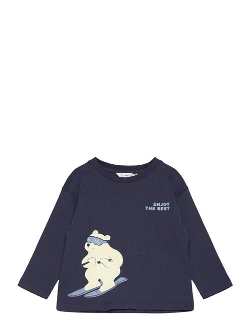 Mango Printed Long Sleeve T-Shirt Mango Navy