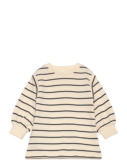 Mango Striped Cotton Dress Mango Beige