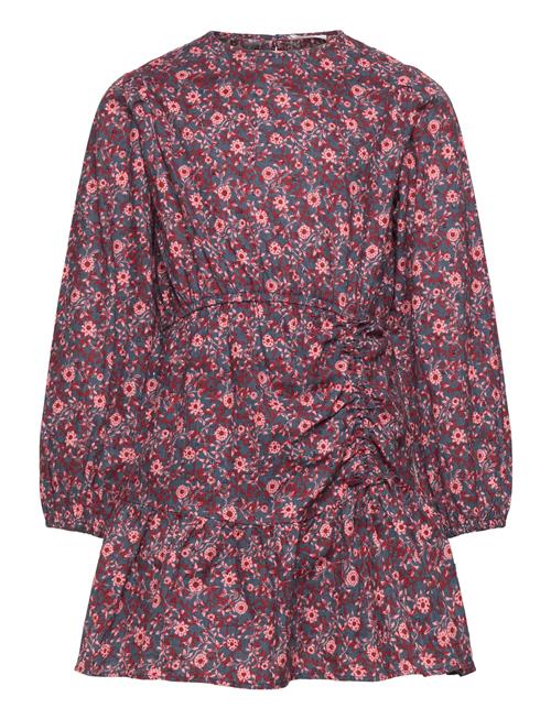 Mango Ruched Floral Dress Mango Patterned