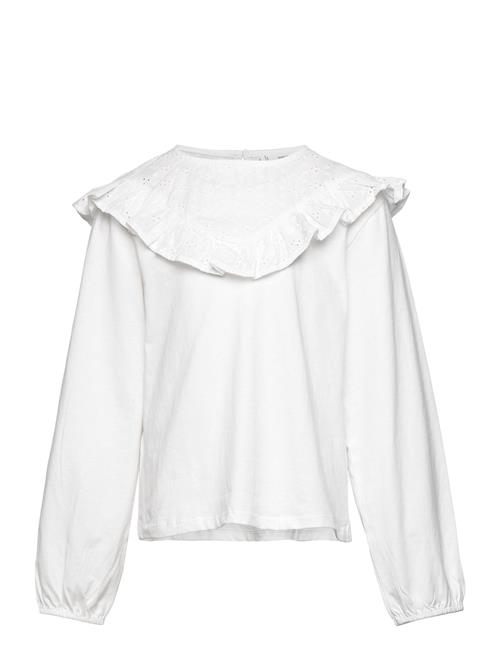 Embroidered Detail T-Shirt Mango White