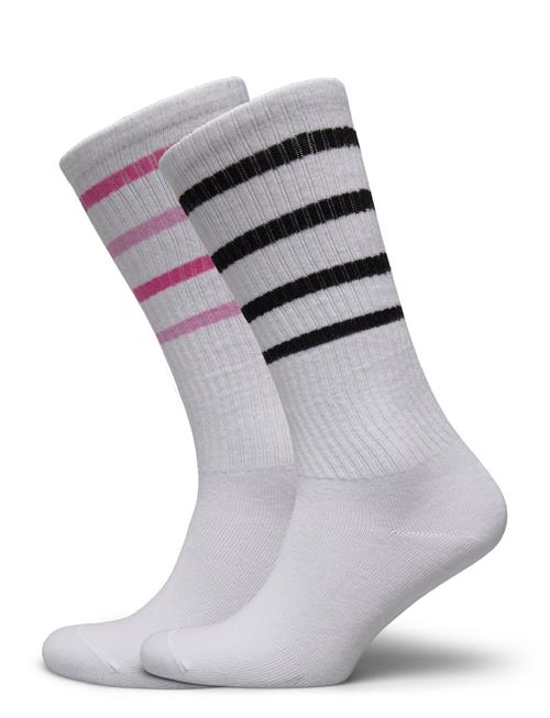 2-Pack Ribbed Knee Socks Monki White