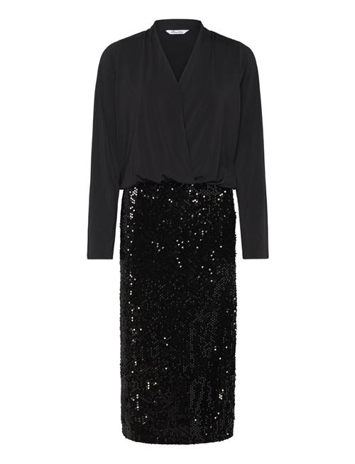 Bubbleroom Sequin Trumpet Sleeve Midi Dress Bubbleroom Black